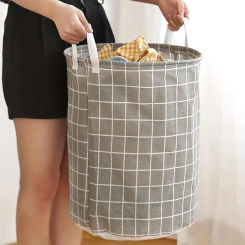1pc Home Fabric Dirty Clothes Basket Clothes Dirty Clothes Basket Storage Bucket Folding Toy Storage Basket Laundry Basket