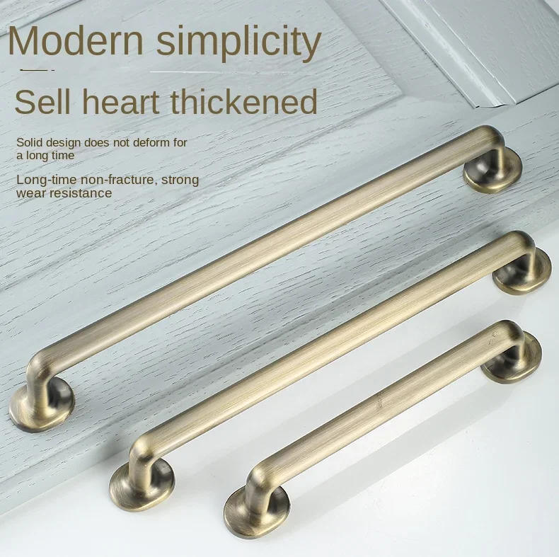 Description Picture 3 of itemEuropean Zinc Alloy Copper Brushed Cabinet Knobs and Handles Kitchen Cupboard Wardrobe Door Pulls Furniture Hardware