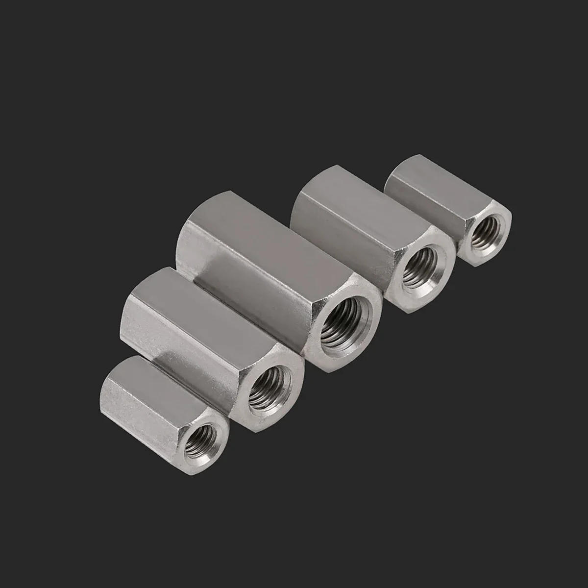 Description Picture 3 of item304 Stainless Steel Hexagon Extension Nut / Connector Screw Cap M4M5M6M8M10M12-M24