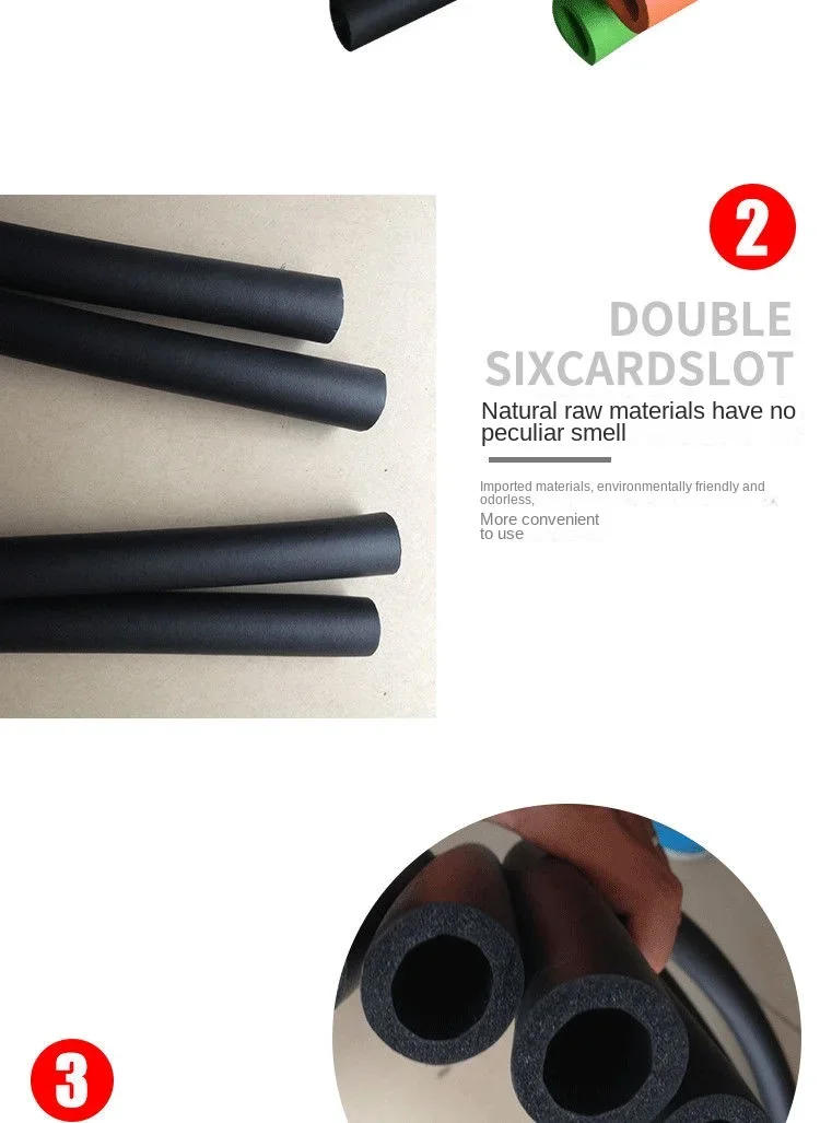 Description Picture 6 of item1M 6mm-50mm(Inner Diameter)  Foam Rubber Tube Fitness Equipment Handle Bars Thermal Insulation Pipe SpongeBlack Blue Green Red