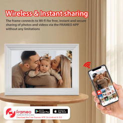 10.1inch White Cloud Photo album WIFI Digital Frame Frameo APP with Internal 32G Memory 1280x800 IPS Screen