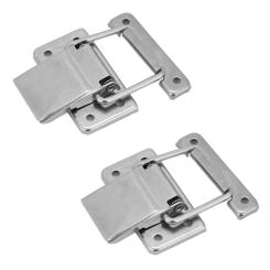 2pcs Stainless Steel Latch Hasp Hardware Cabinet Case Spring Loaded Latch Catch Toggle Hasp