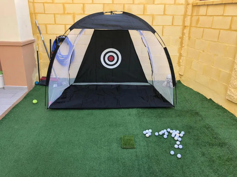 Description Picture 3 of itemGolf Practice Net Golf Hitting Cage Indoor 2M Golf Practice Net Tent Garden Grassland Practice Tent Outdoor Golf Training Swing