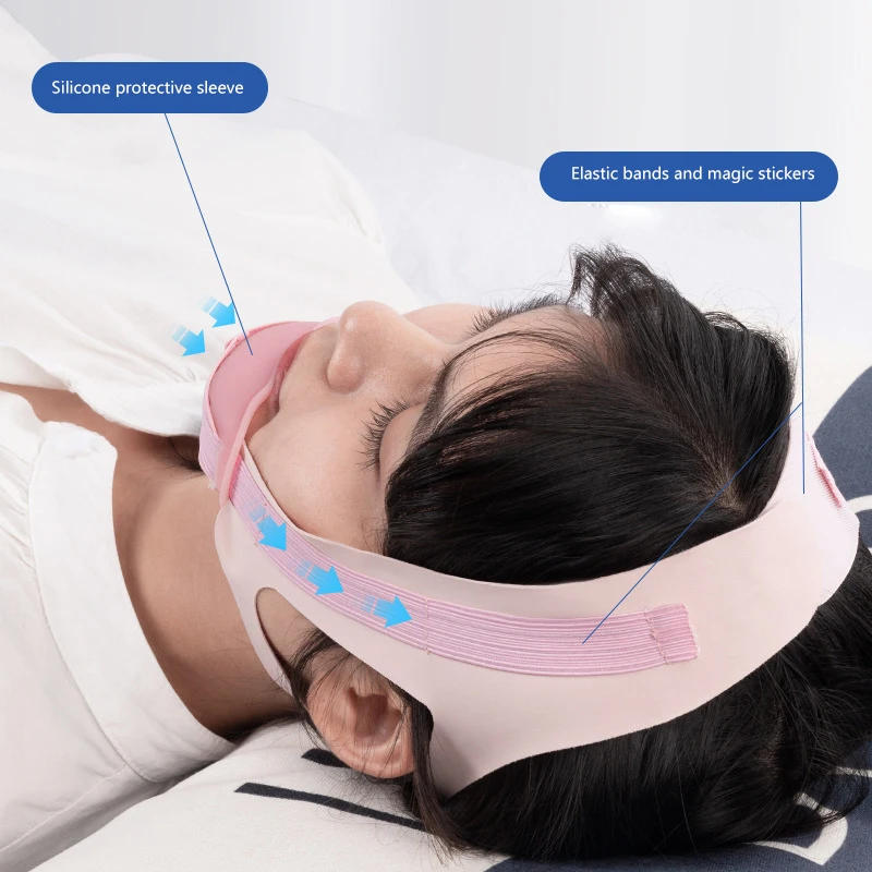 Description Picture 4 of itemAdjustable Anti Snore Chin Belt Strap For Adults Children Mouth Breathing Correction Elastic Band Improve Sleeping Care Tool
