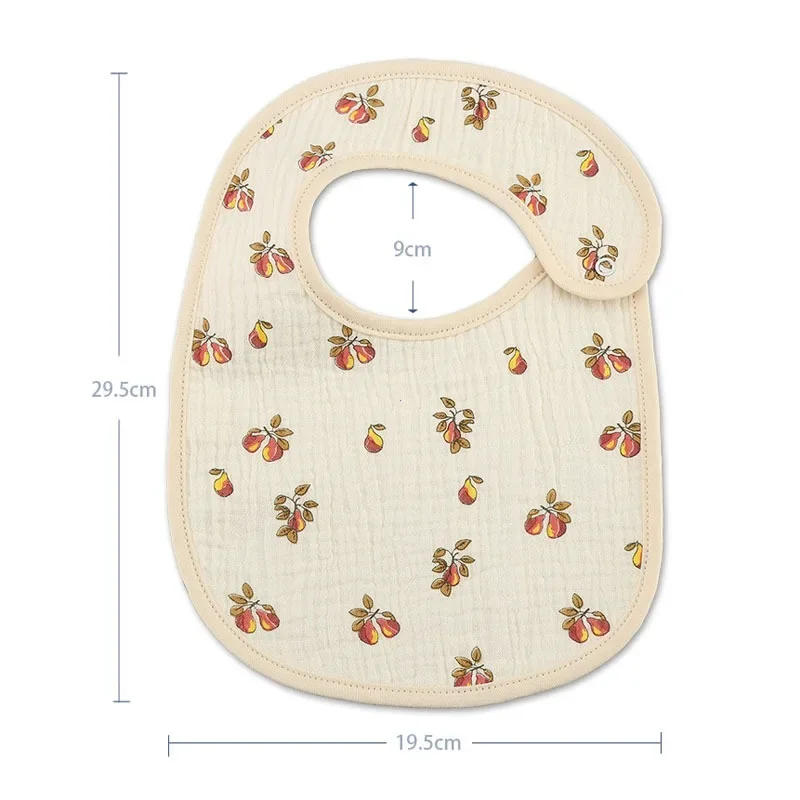 Description Picture 3 of item2pcs/set Waterproof Baby Bibs Cotton Infant Feeding Bib Newborn Burp Cloths Bandana for Kids Boys Girls Soft Saliva Towel