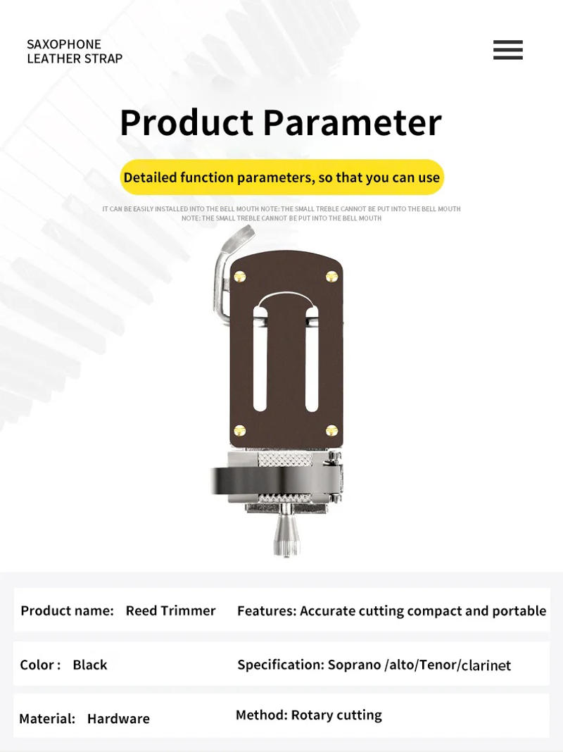 Description Picture 5 of itemQiu Jun Soprano Tenor alto clarinet Saxophone Reed Metal Trimmer