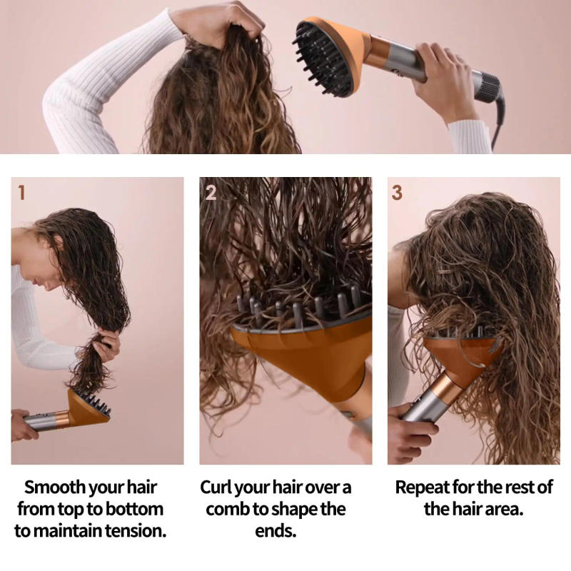 Description Picture 4 of itemFor Dyson Supersonic HairDryer Auto-Curling Barrels 30/38/40/55MM Styling Nozzle HS0105 Airwrap Diffuser Straightening Hair Tool