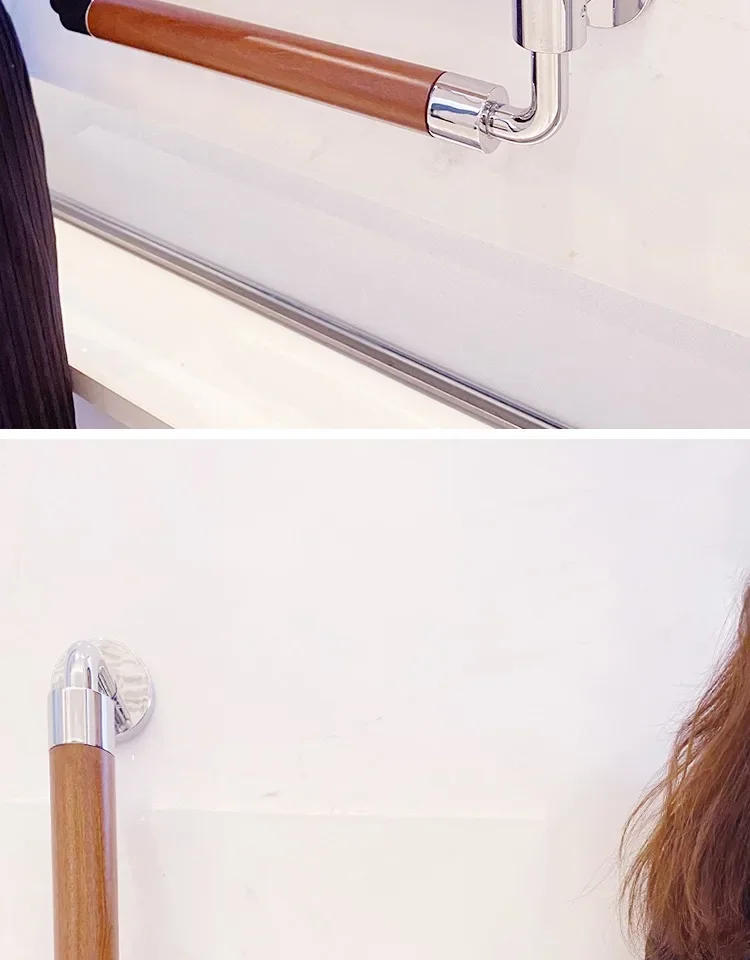 Description Picture 6 of itemSolid Wood Metal Handrail Support Bathroom Toilet Safety Accessories Old Man Anti-slip Pull Hand Booster Support Bar