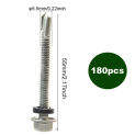 180pcs set Self Tapping Screws 5.5mm Hexagon Self Drilling Screws For Metal/Furniture, Building And Repairing