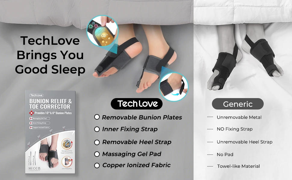 Description Picture 4 of itemTech Love Hallux Valgus Corrector Toe Straightener Best for Toe Alignment and Bunion Pain Relief Foot Care Tools