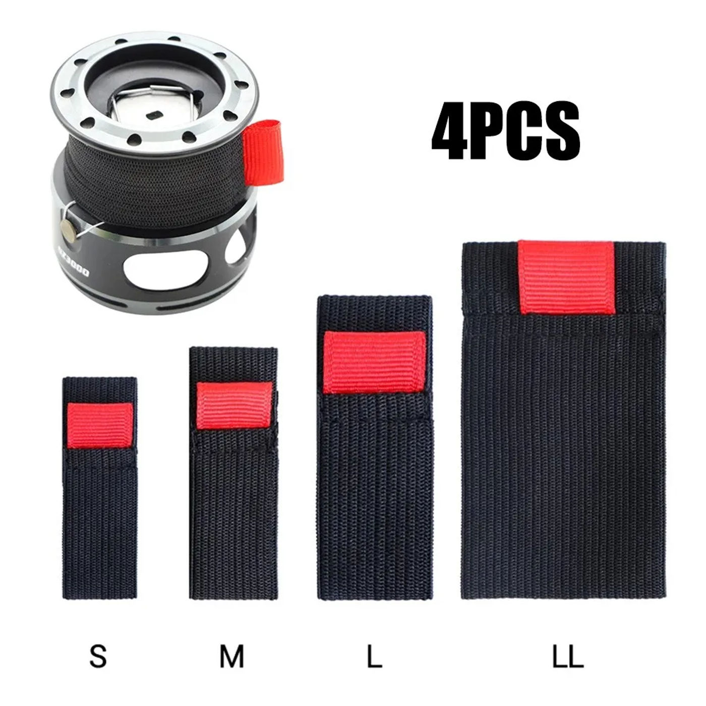 Description Picture 4 of item4pcs Elastic Fishing Spool Belt Reel Protection Belt Band Wheel Accessories Pole Holder Fasteners Fishing Tackle Pesca