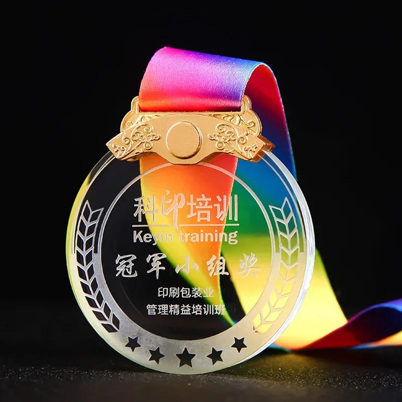 Description Picture 6 of item70mm Crystal Glass Medals Gold Silver Copper Medal Sport Souvenirs Honor 1pc Free Customized Color Printed or Engraved Logo Name
