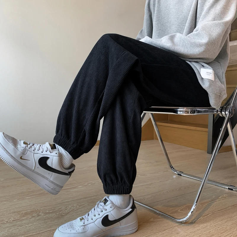 Description Picture 3 of item2023 Men's Autumn and Winter New High Quality Drawstring Loose Leggings Fashionable and Popular Casual Windproof Pant