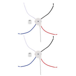 2 Pcs Ceiling Fan Switch Kit Pull Component Chain Replacement Light Wall Plastic Metal Pulls Decorative