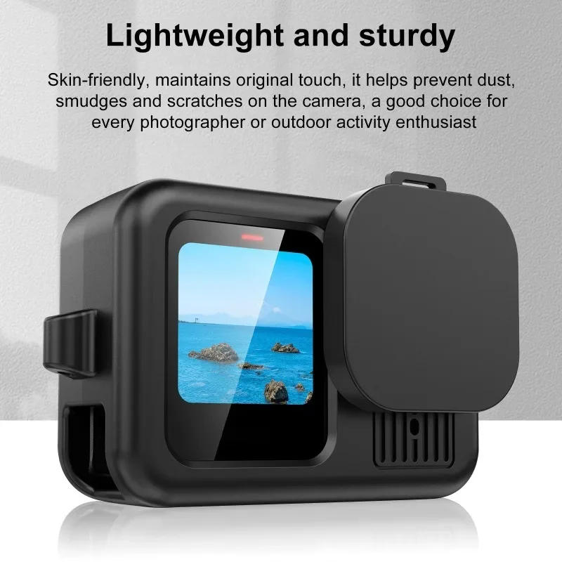 Description Picture 5 of itemSilicone Protective Case For GoPro HERO13 Black Cover & Wrist Strap & Lens Cover Camera Accessories