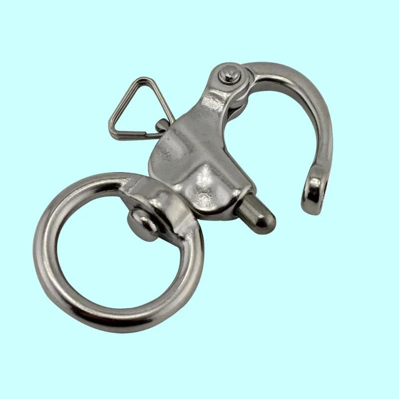 Description Picture 4 of itemRound Stainless Steel Quick Release Swivels Shackle Marine Boats Anchors Chain Eye Shackle Swivels Hook Hardwar