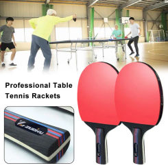 1/2Pcs Professional Table Tennis Rackets, 5 Star Table Tennis Racket, Double Sided Rubber Paddle With Bag