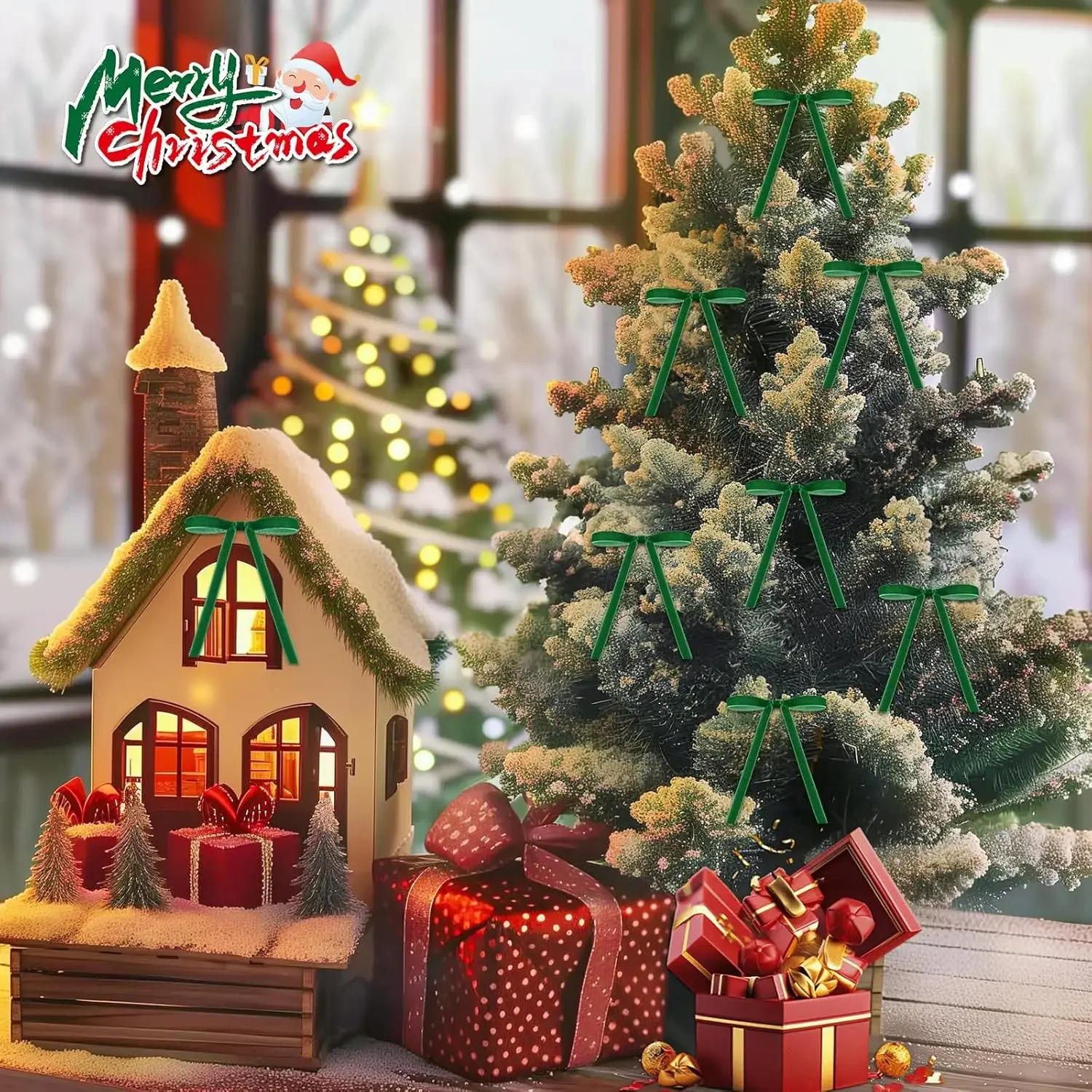 Description Picture 5 of item30PCS Velvet Christmas Bows Rustic Crafts Gift Bows Vintage Ribbon Bows for Christmas Tree Garland Home Wedding Decoration