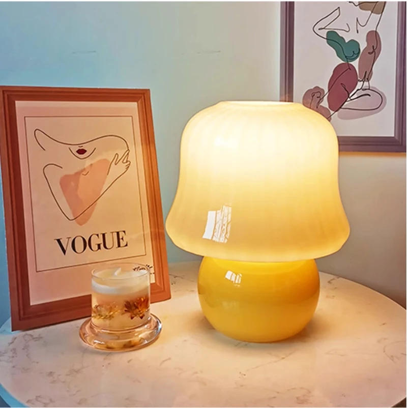 Description Picture 6 of itemLtalian Designer New Mushroom Night Light LED Living Room Bedroom Decor Bedside Decoration Lamps Modern Minimalist Desk Lights