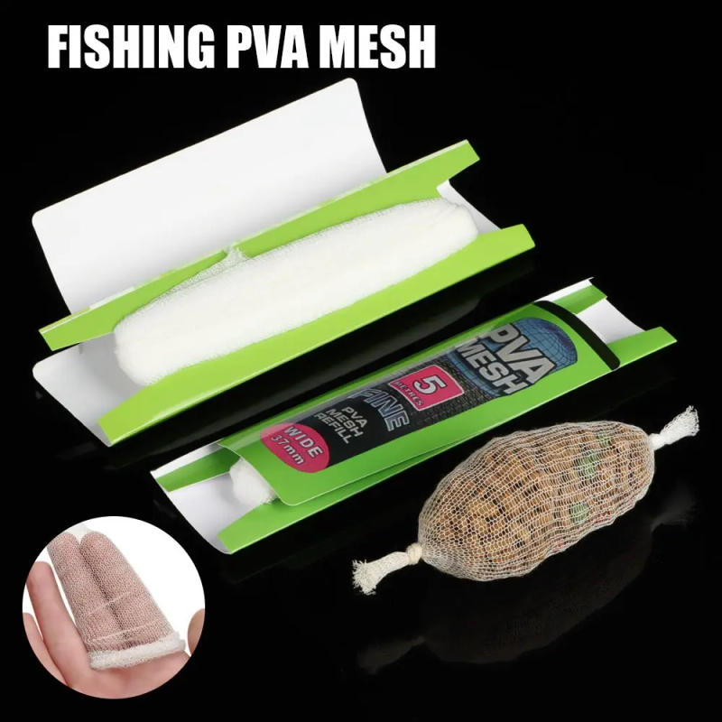Description Picture 6 of item5M/20M Soluble PVA Mesh Bag Refill Carp Feeder Fishing Lures Refill Rig Hook Bait Wrap Bags 25mm 37mm 44mm Fishing Accessories