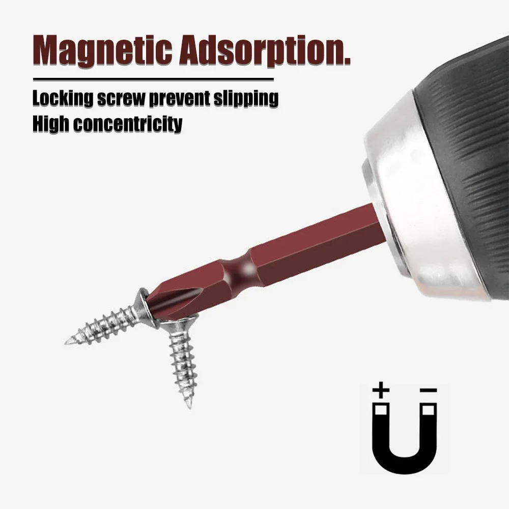 Description Picture 5 of item10Pcs 65-200mm Double-End Screwdriver Head Bits S2 Steel Ph2 Cross Bit Strong Magnetic High Hardness Torque Batch Head Sets