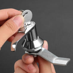 1pc Handle Lock with 2 keys Panel Mount Cam 76mm Zinc Alloy Cabinet Door Mailbox Power Distribution Cupboard Box Locker Plate