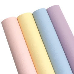 Solid Color Faux Leather Sheets Lychee Plain Color Synthetic Leather Fabric Roll for DIY Handbags Bows Crafts Projects