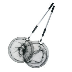 1.5M/1.7M Fishing Net Aluminum Alloy Telescopic Rubber Handle Fishing Net Foldable Sea Mesh Pole For Carp Fly Fishing