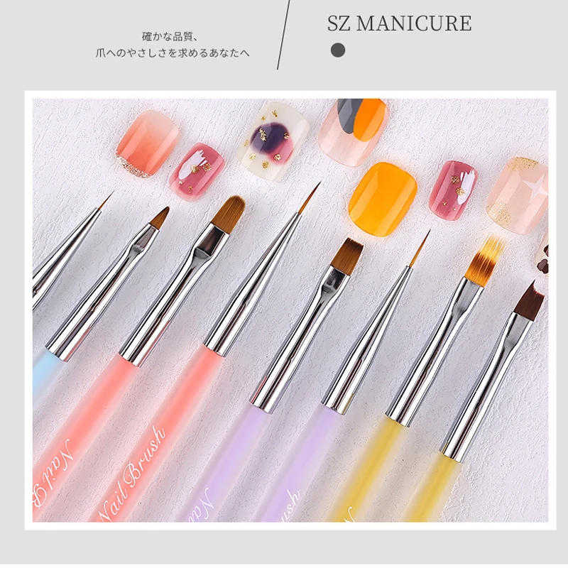 Description Picture 5 of itemDouble Head Nail Brush Liner Brush Painting Pen Acrylic UV Gel Extension Builder Brushes Crystal Nail Art Manicure Tools