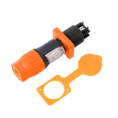 652F High-power Waterproof Powercon Connector Aviation Plug Flame-retardant 20A 3-core Power Plug Industrial Power Connector