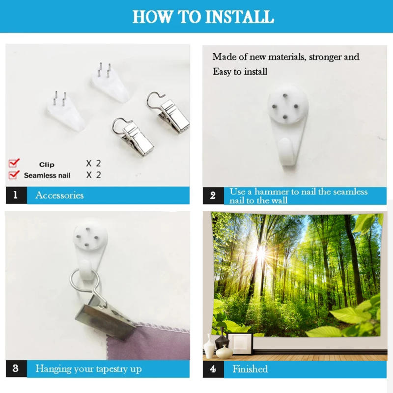 Description Picture 2 of itemFluorescent Mushroom Wall Hanging Tapestry Glows Under UV Light Psychedelic Tarot Home Decor Night Luminous Mandala Tapestry