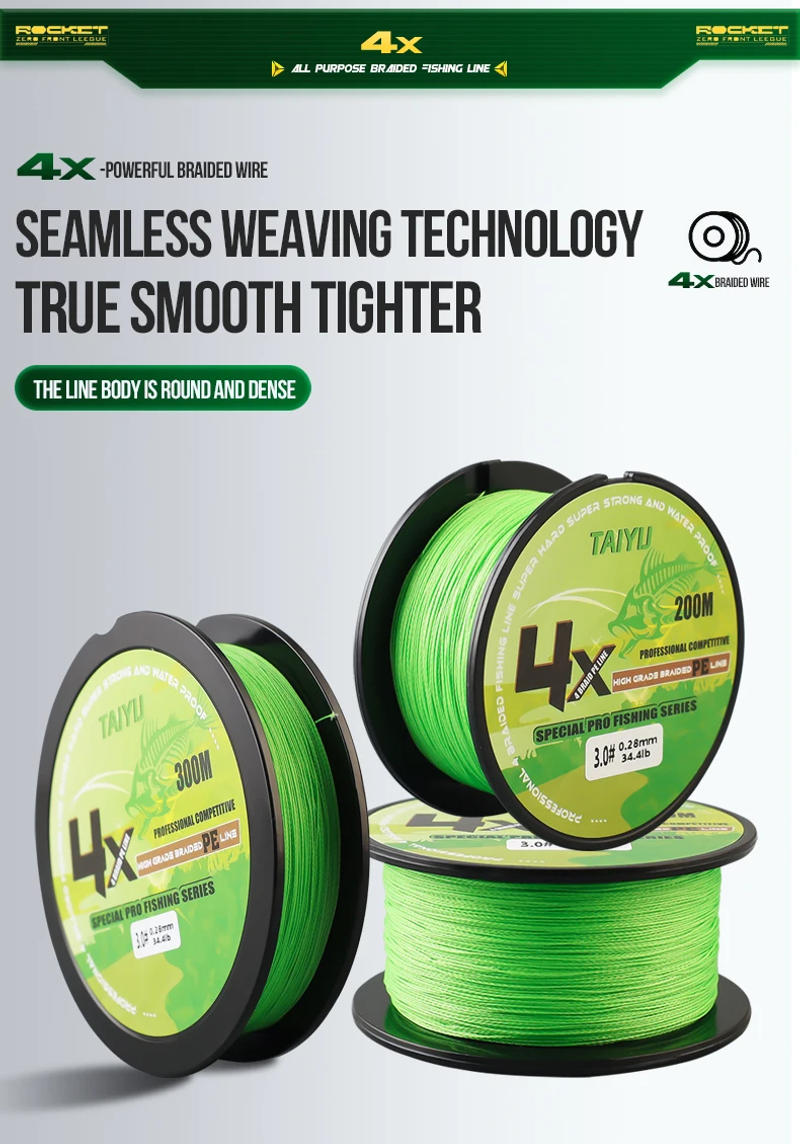 Description Picture 4 of itemTAIYU 4 Strands 100M PE Braided Fishing Line 19LB-70LB Japan Durable Multifilament Fishing Line Super Smooth Carp Fishing Line