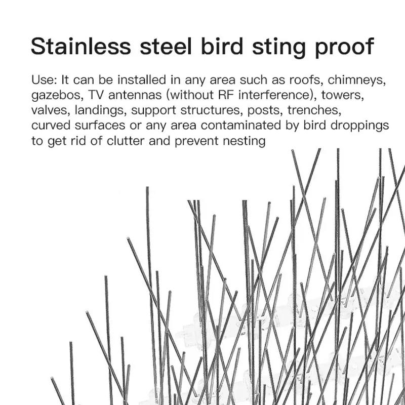 Description Picture 2 of item10pcs/box Gardening Bird Repellent, Stainless Steel for Home Balcony to Prevent Bird Repellent