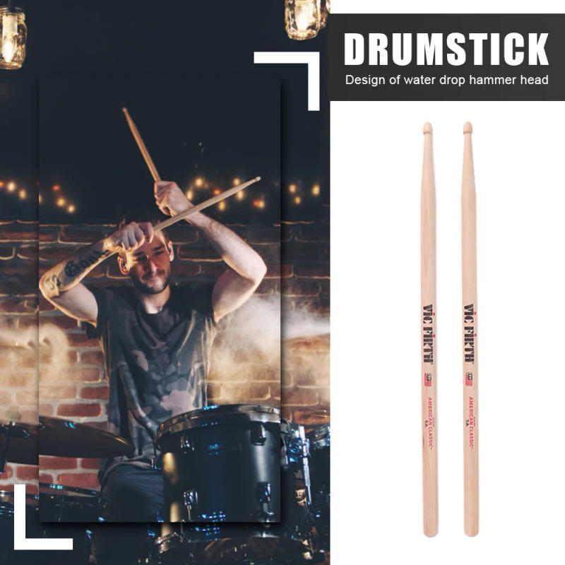Description Picture 5 of item1 Pair 5A/7A Drumsticks Mallets Jazz Drum Sticks Consistent Weight and Pitch American Hickory Drumsticks for Electronic Drums