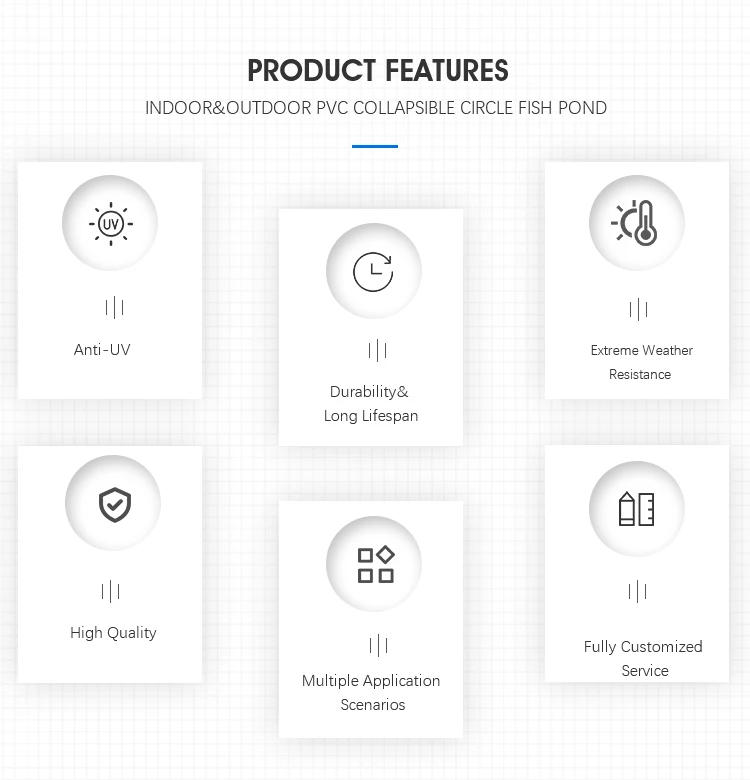 Description Picture 3 of itemDirect Sales Large Aquaponics Fish Tank PVC Canvas Round Folding Plastic Aquaculture Pool