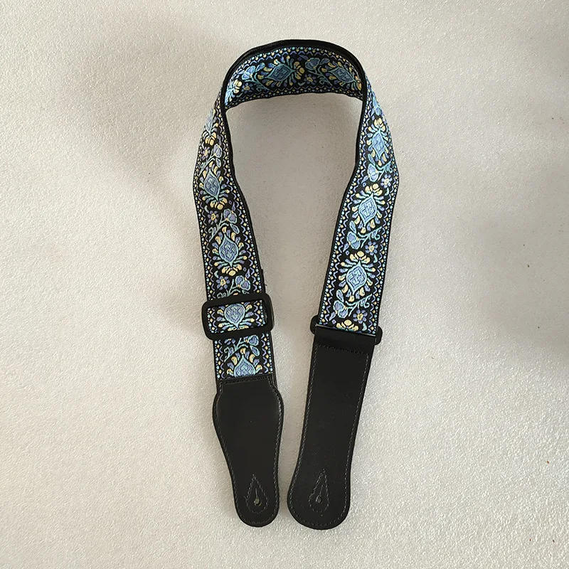 Description Picture 6 of itemVintage Ethnic Style Embroidered Print Guitar Strap Adjustable Strap for Folk Electric Guitar Bass Ukulele Guitar Accessories