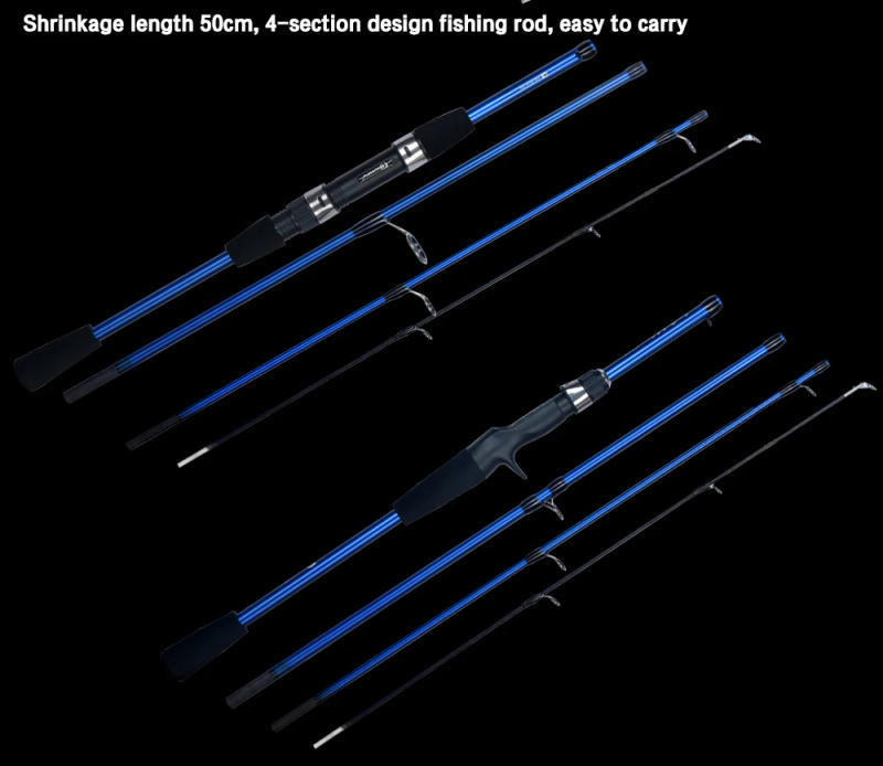 Description Picture 5 of itemBIUTIFU Baitcasting Spinning Travel Carbon 4/5 Section Fishing Rods Casting Weight 5-20g Power Ultralight Lure Trout Mini Pole