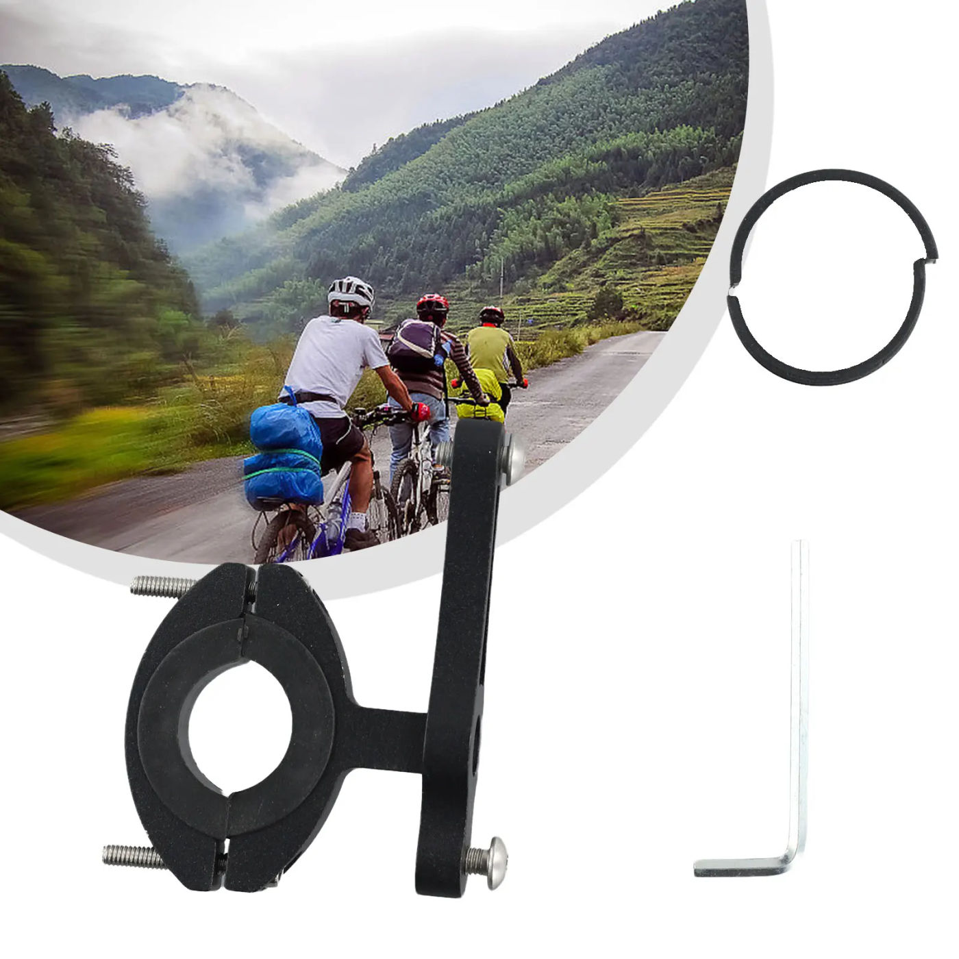 Description Picture 3 of itemBike Bicycle Cycling Handlebar Water Bottle Cage Mount Clamp Aluminum Alloy Water Cup Holder Bicycle Adapter Seat Fixing Frame