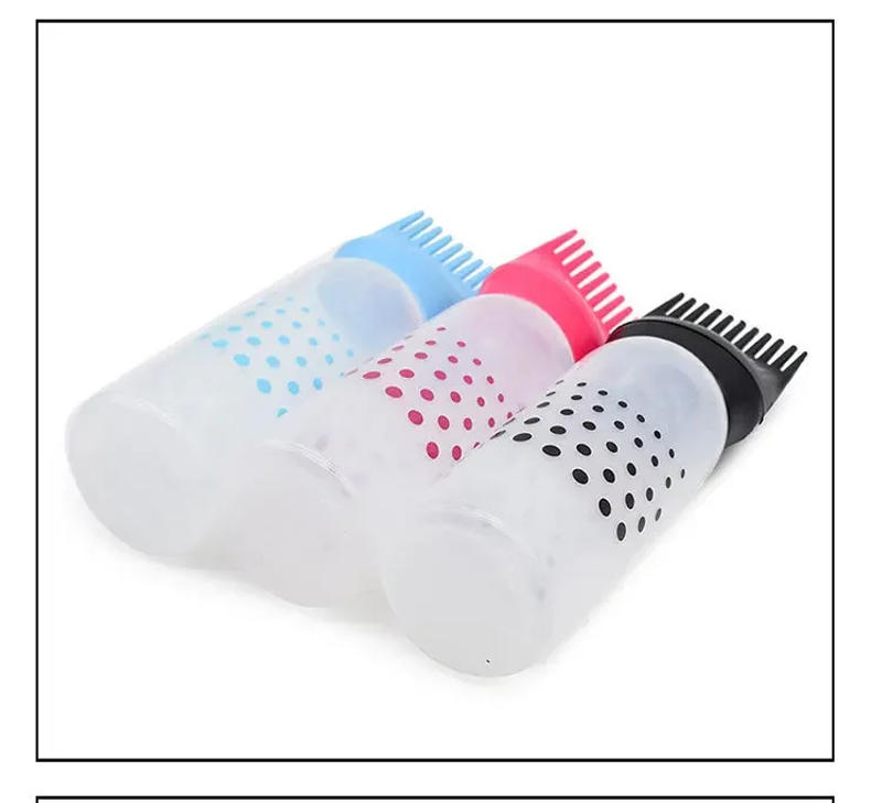 Description Picture 5 of itemHOT Selling 120ml Multicolor Plastic Hair Dye Refillable Bottle Dyeing Shampoo Bottle Oil Comb Brush Comb Coloring Hair Tools