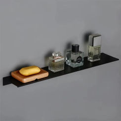 Aluminum Alloy Living Room Floating Shelves Drilling Bedroom Decoration Wall Shelves Bathroom Storage Rack