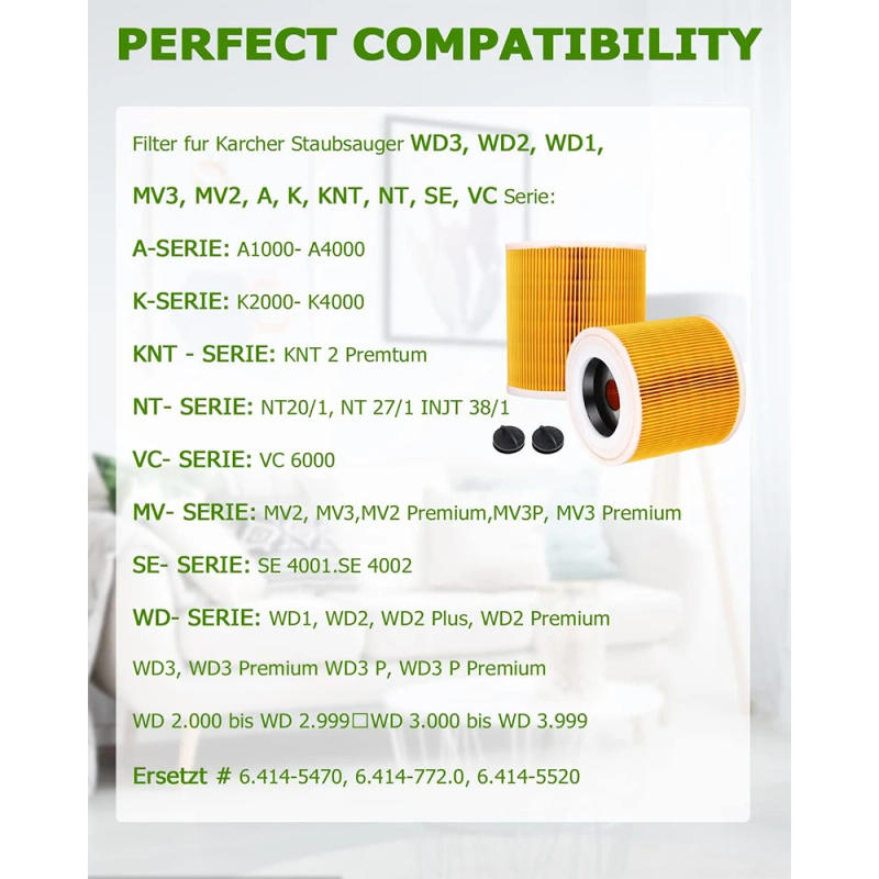 Description Picture 2 of itemHEPA Filter And Textile Filter Bag For Karcher MV1 MV2 WD1 WD2 WD3 Series Vacuum Cleaner Filter Bag Parts Filter Replacement