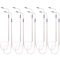 10 pcs Model LED Street Lamp Lighting Single Head Train Layout Landscape 1: 100