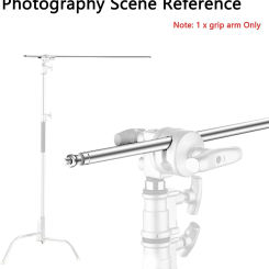 Selens 49 inch Light Stand Extension Grip Crossbar Arm with 1/4" & 3/8" Screw Thread for Heavy Duty C Stand Reflector Flags