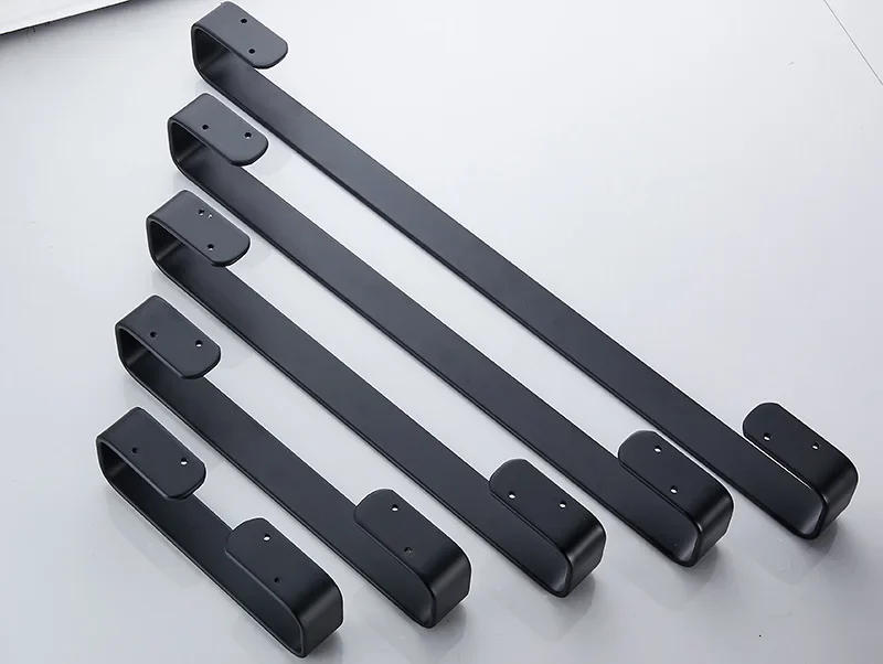 Description Picture 4 of itemStylish Black Space Aluminum Towel Bar with Single Bar Towel Rack Wall Mounted Bathroom Rack for Towels and Slippers