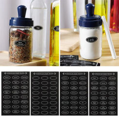 Kitchen Organization Self-Adhesive Waterproof Chalkboard Decal Russian Pantry Labels With Marker Pen Spice Jar Stickers