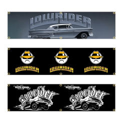 60X240cm Lowriders Racing Flag Polyester Printed Car Banner Flag Polyester Printed Garage or Outdoor Decoration Tapestry