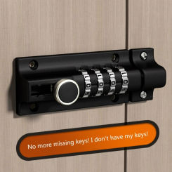 4-Digit Combination Padlocks Password Lock Sliding Bolt Door Lock Anti-theft Safety Slide Latches Lock Easy to Install M4YD