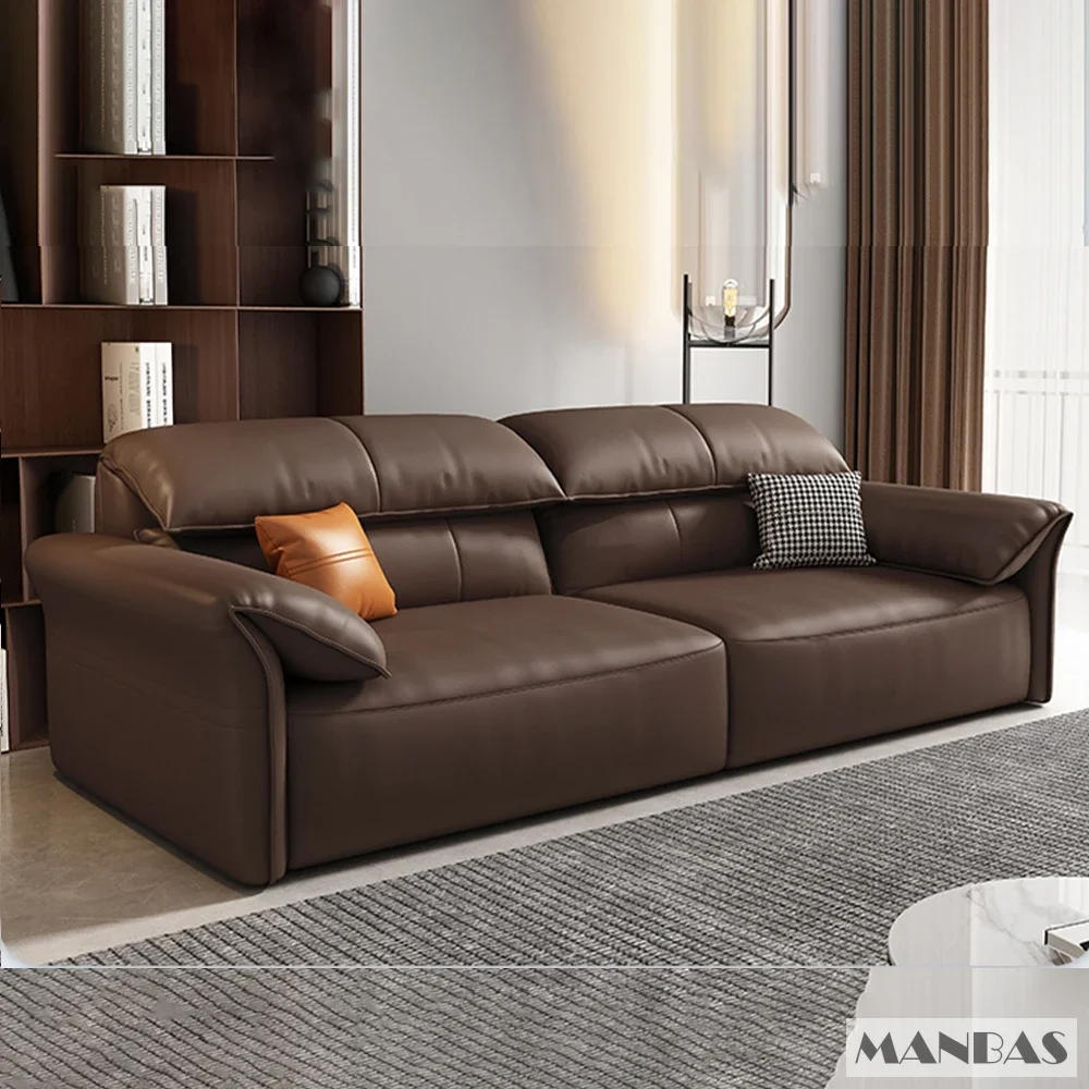 Description Picture 5 of itemMANBAS Electric Sofa Convertible for Cinema Living Room | Genuine Leather Electric Multifunction Sofa Bed | Folding Sofa Beds