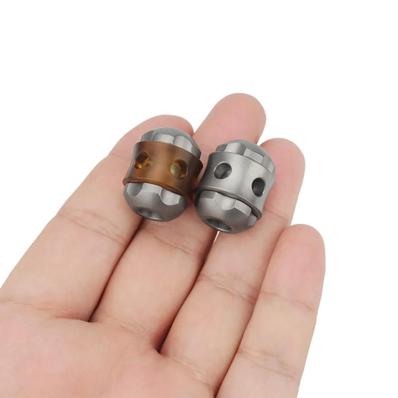 Description Picture 6 of itemTitanium Alloy/Resin Paracord Rope Bead DIY Pendant Flashlight Hanging Keychain Outdoor Tool Accessories