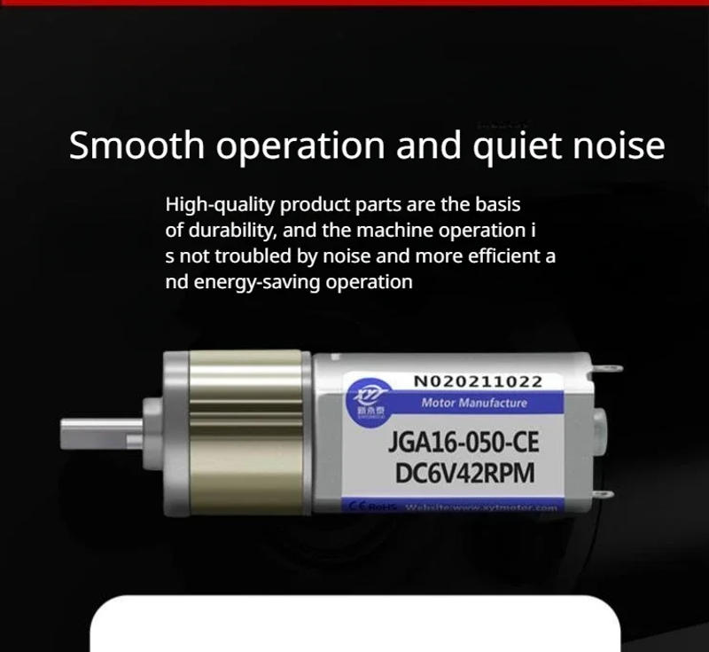 Description Picture 4 of itemDC 6V 12V Gear Motor 12 - 923RPM CW CCW Speed Reduction Gearbox Motor JGA16-050 Electric Engine DIY Accessories Car Boat Model